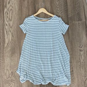 striped t shirt dress